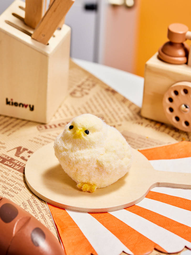 Alternative view of Flocked Chick Taba Squishy