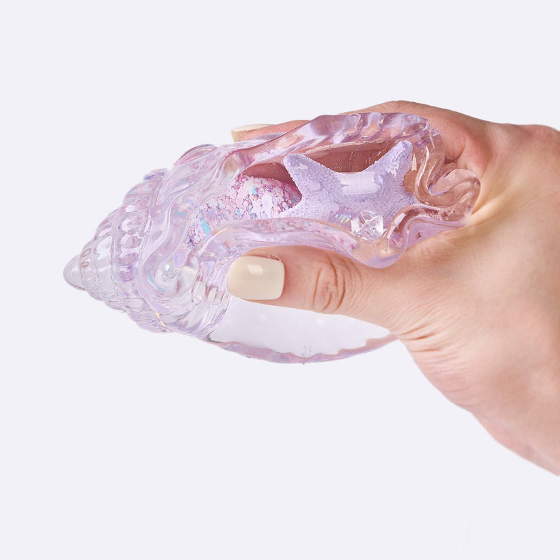 Alternative view of Blingbling Transparent-purple Conch with Starfish Taba Squishy