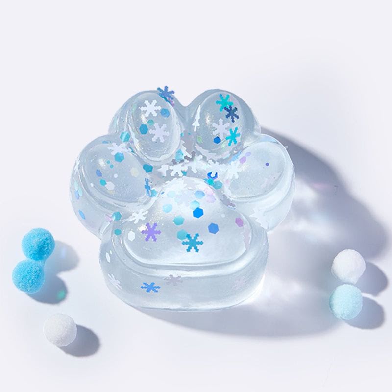 Alternative view of Blue Sprinkle Clear Paw Taba Squishy