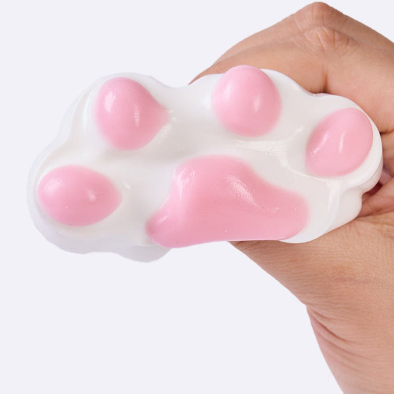Alternative view of 100g White-pink Paw Taba Squishy
