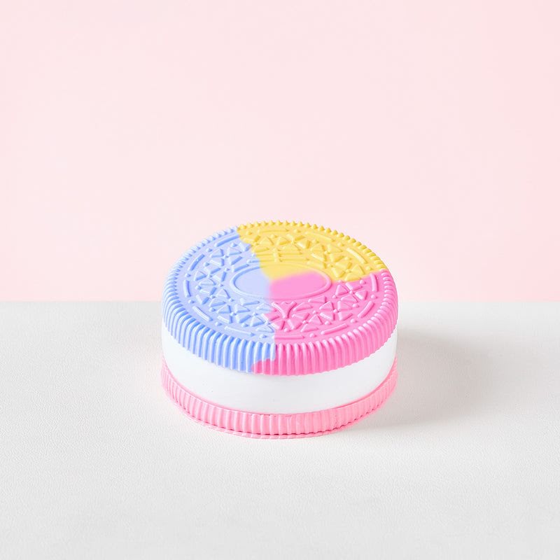 Pink-blue-yellow Cookie Sandwich Taba Squishy