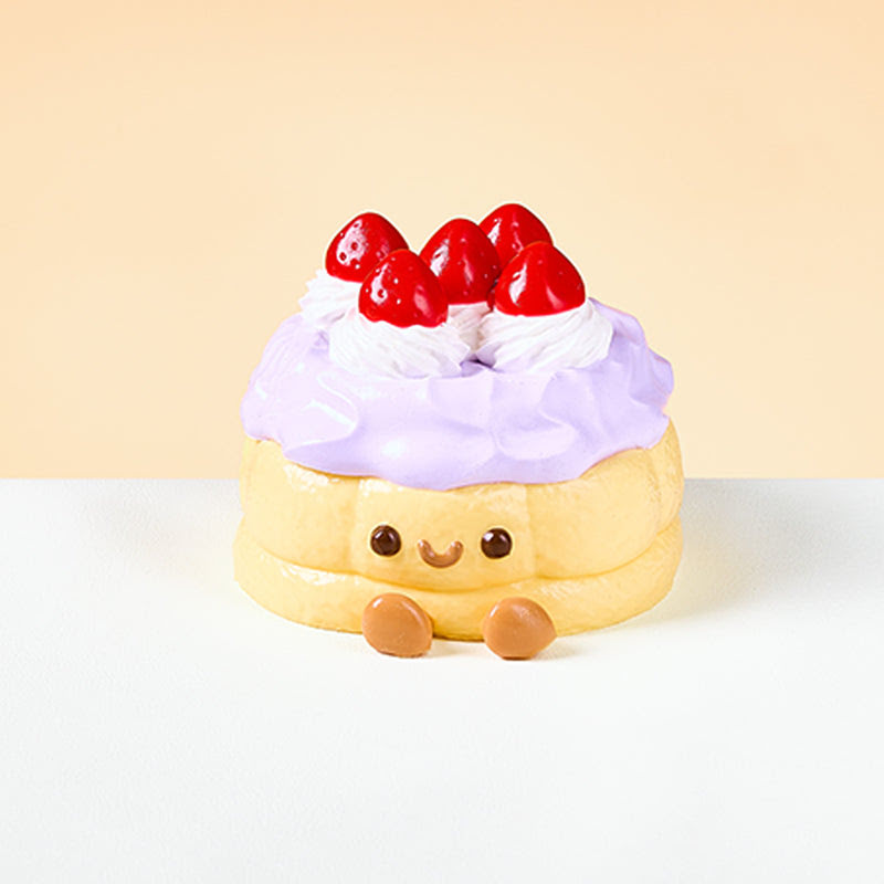 Purple Strawberry Tart Cake Taba Squishy