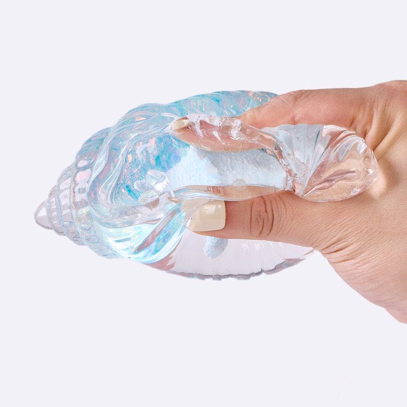 Alternative view of Blingbling Transparent-blue Conch with Starfish Taba Squishy