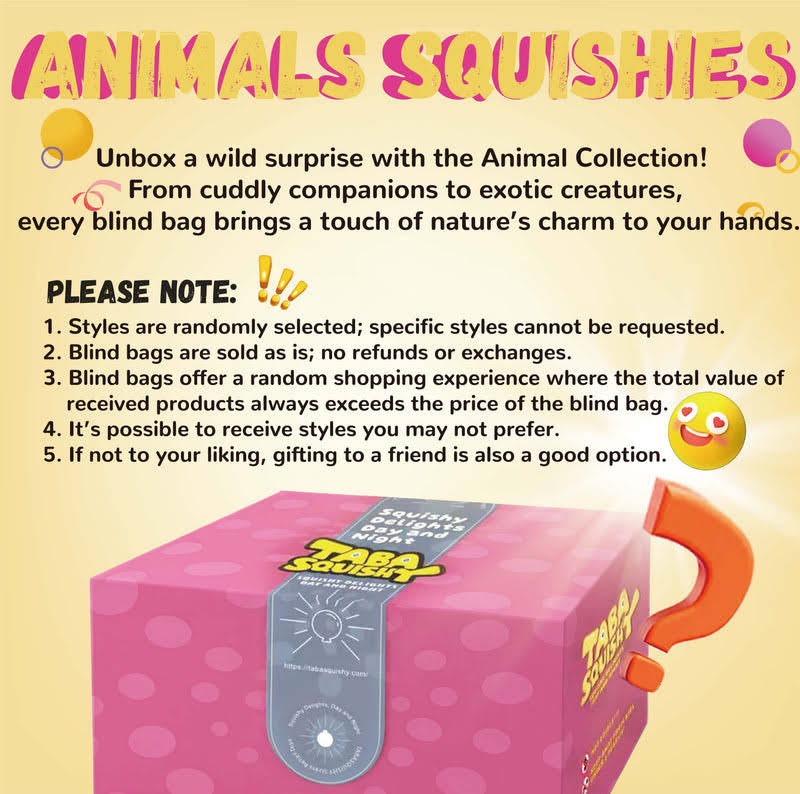 Alternative view of Animals Blind Bag Taba Squishy