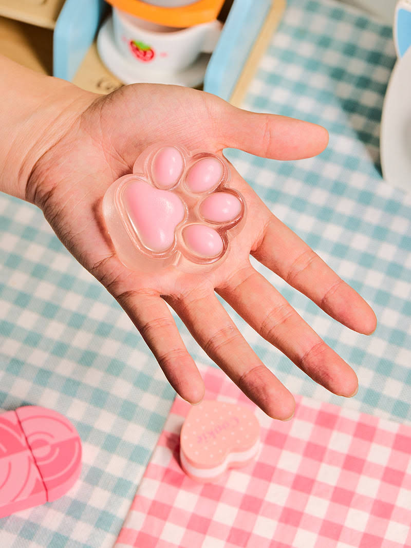 Alternative view of Transparent-pink Paw Taba Squishy