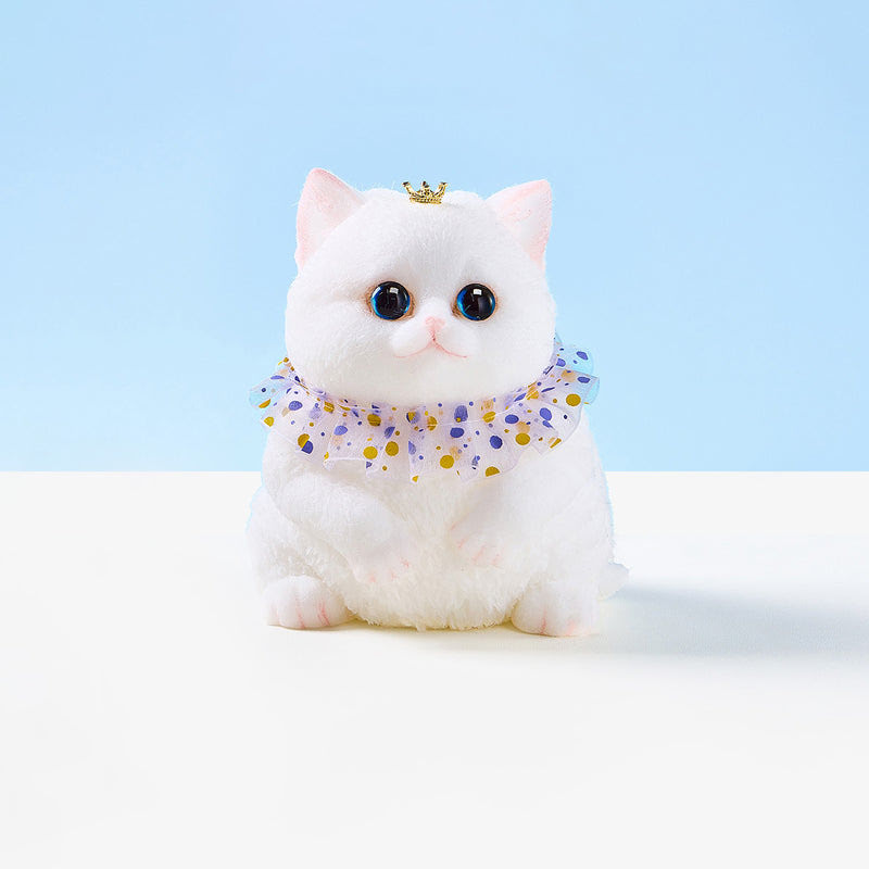 Flocked Jumbo White Cat Taba Squishy