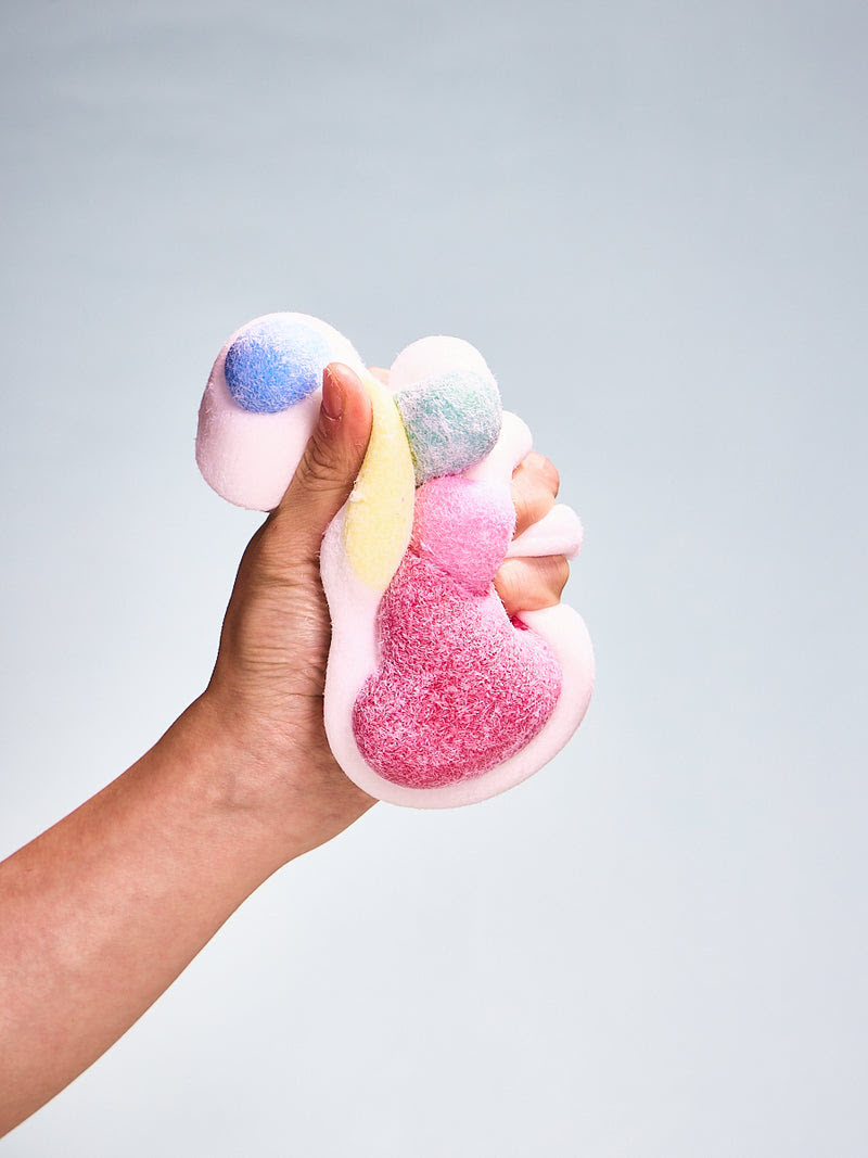 Alternative view of Flocked Big Colorful Paw Taba Squishy