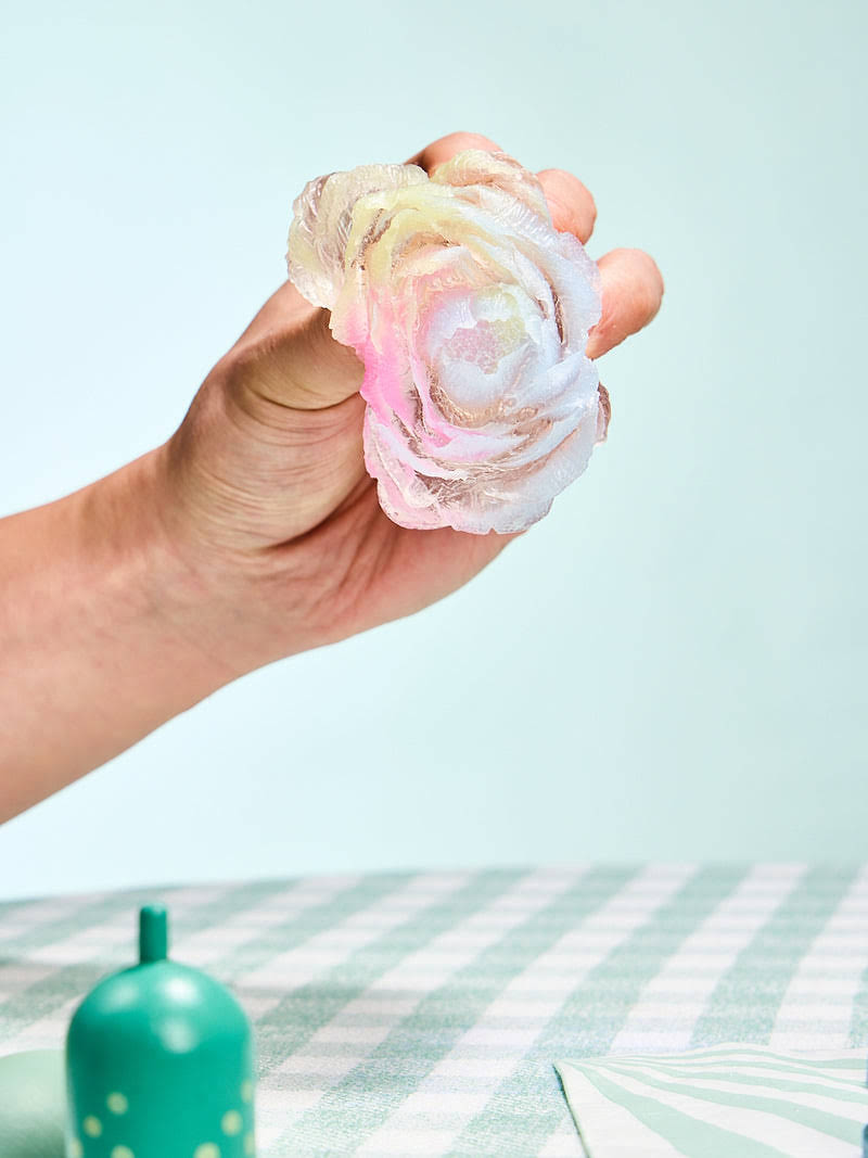 Alternative view of Transparent-colorful Peony Flower Taba Squishy