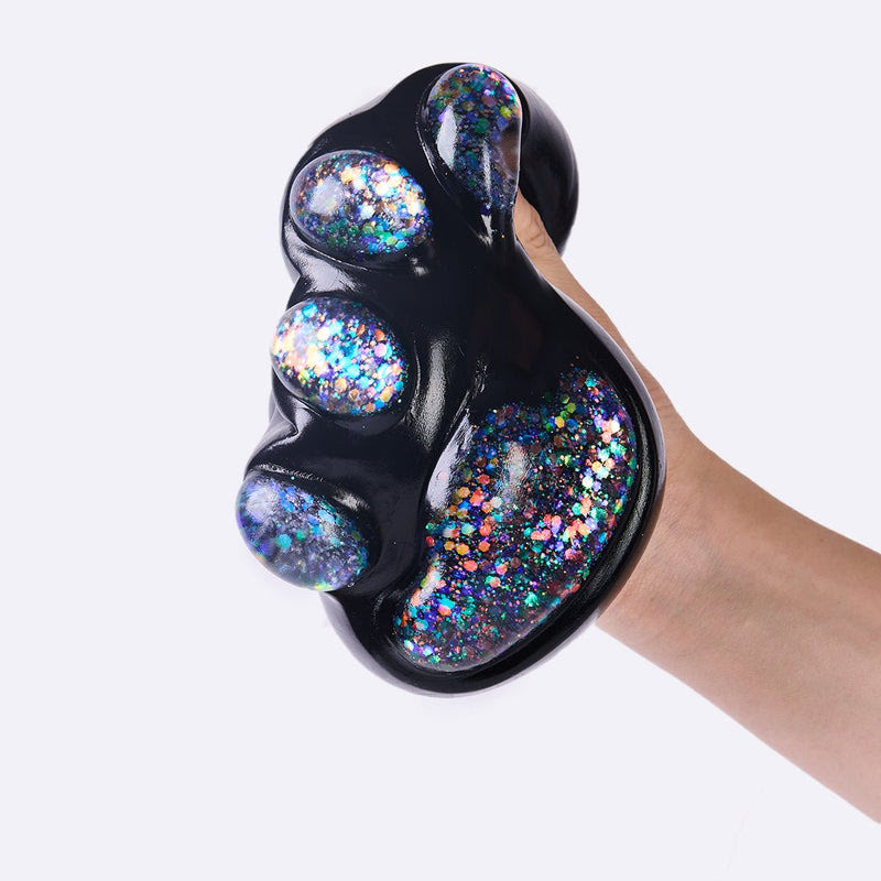 Alternative view of Jumbo Black-bling Paw Taba Squishy