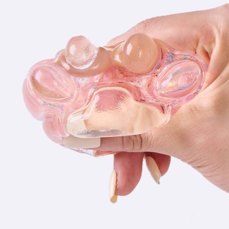 Alternative view of 100g Blingbling Transparent-pink Paw Taba Squishy