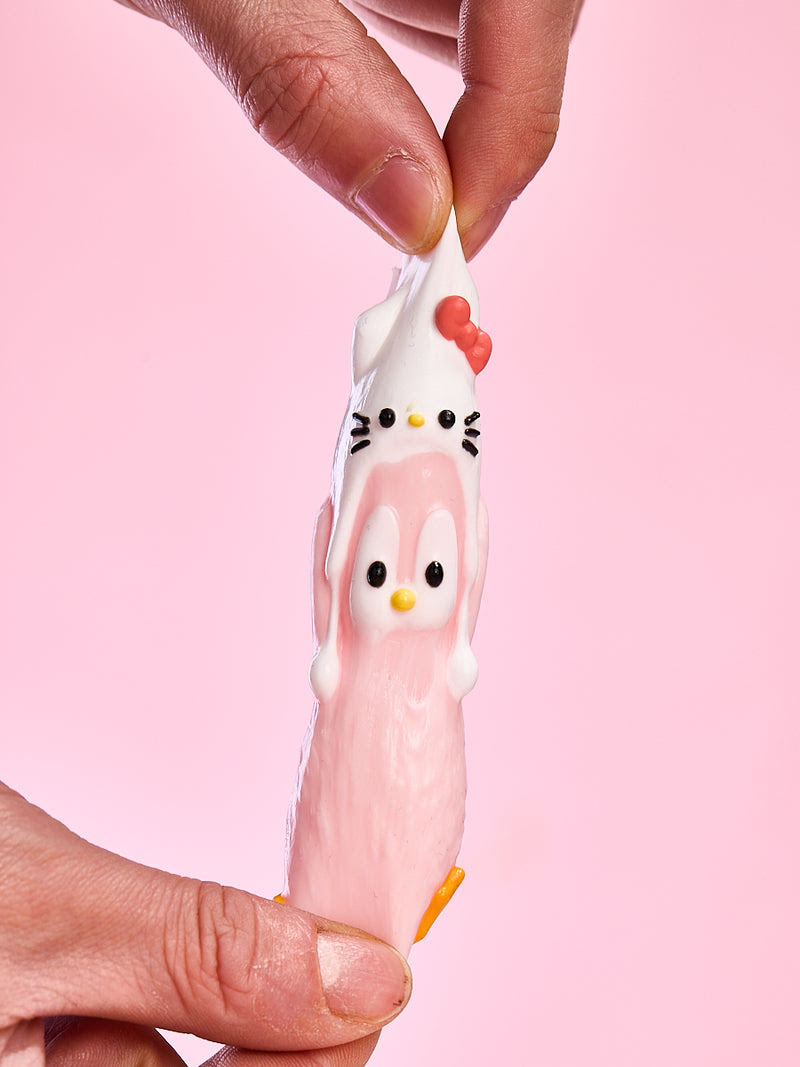 Alternative view of Cute Penguin with Kitten Hat Taba Squishy