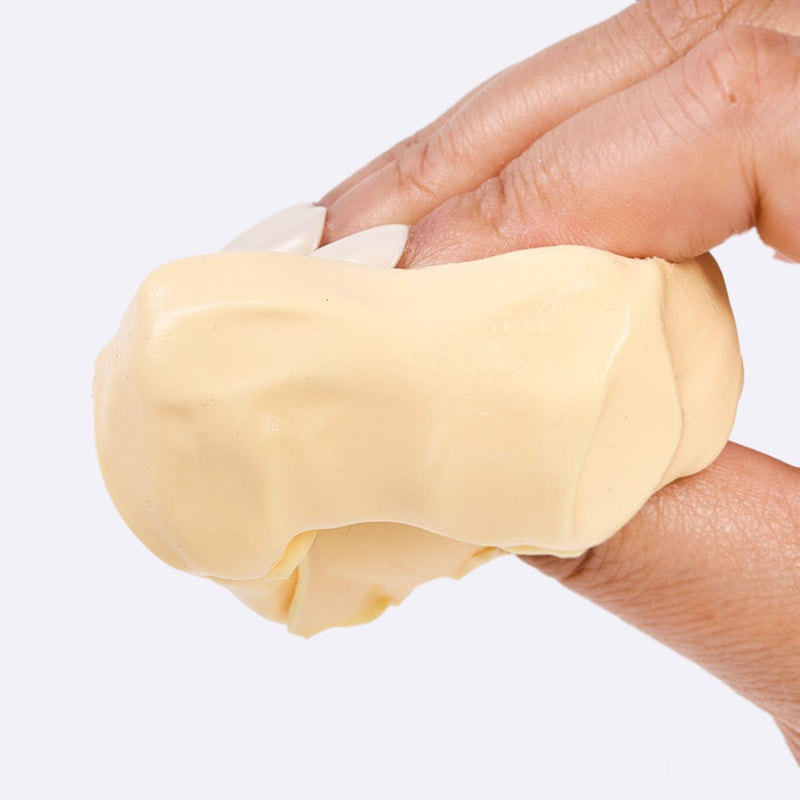 Alternative view of Beige Ice Cube Taba Squishy - Playdough Like