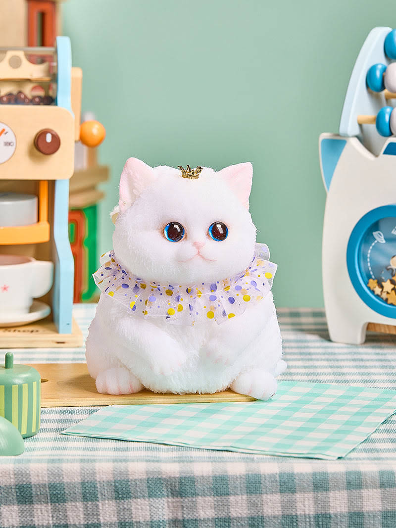 Alternative view of Flocked Jumbo White Cat Taba Squishy
