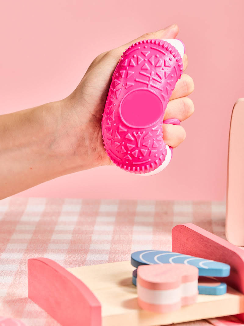 Alternative view of Fuchsia-white Cookie Sandwich Taba Squishy