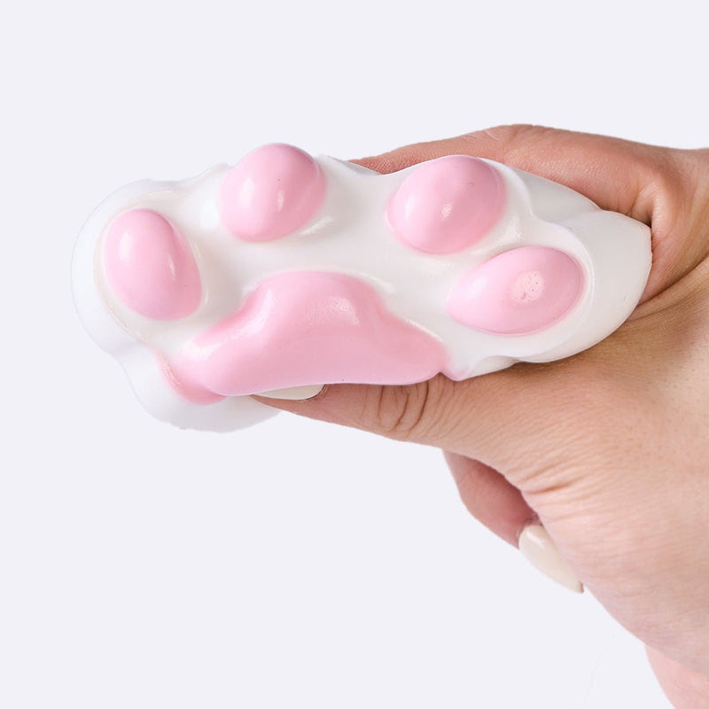 Alternative view of 100g White-pink Paw Taba Squishy
