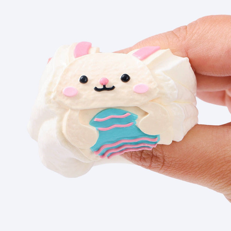 Alternative view of Pink Rabbit Holding Easter Egg