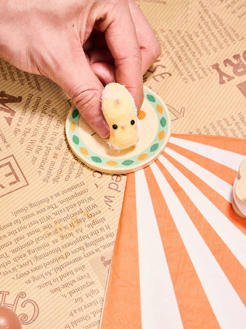 Alternative view of Flocked Mini Cute Chick Taba Squishy