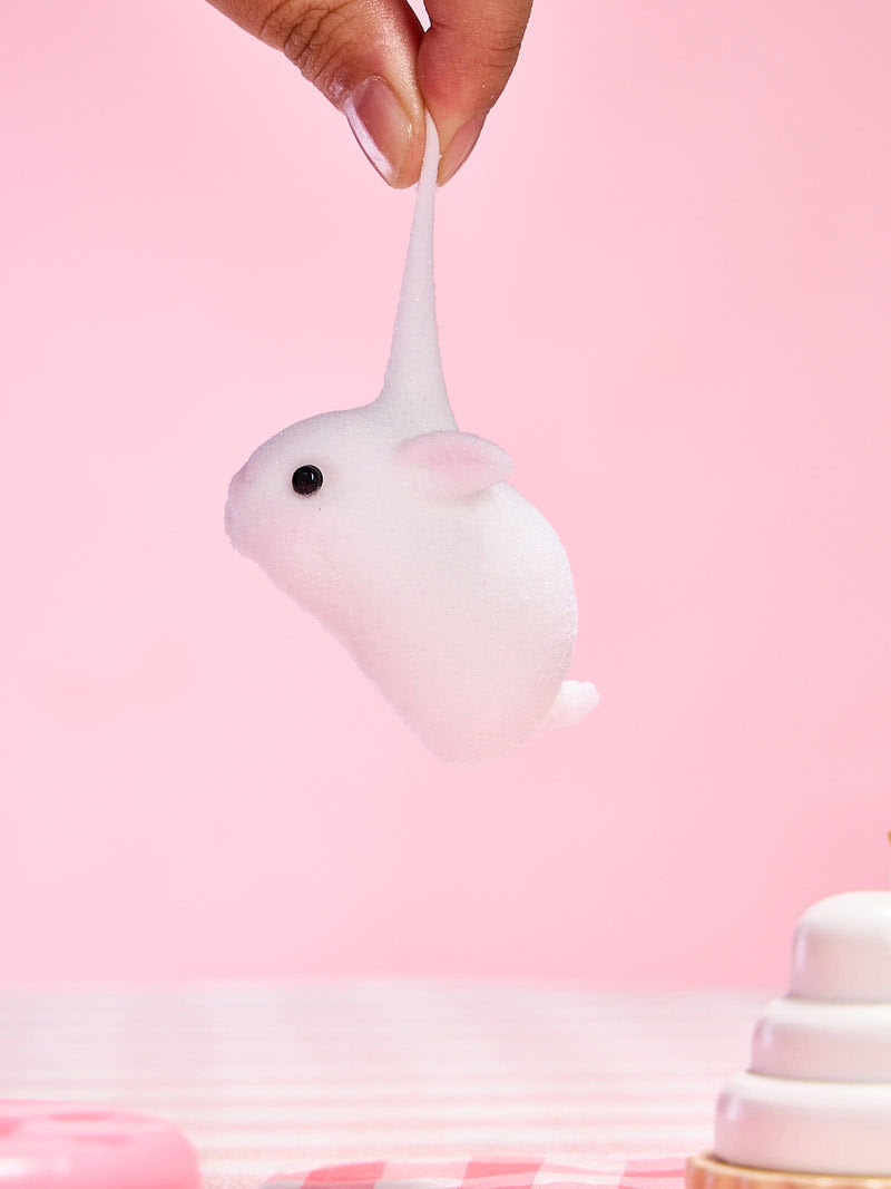 Alternative view of Flocked Mini Rabbit Taba Squishy