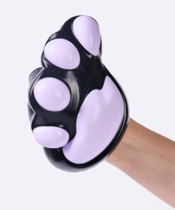 Alternative view of Jumbo Black-purple Paw Taba Squishy