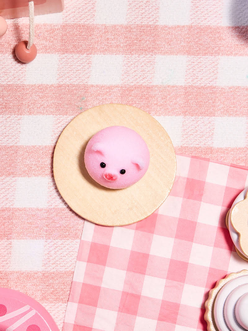 Flocked Mini Pink Pig Ball Taba Squishy - Image 10